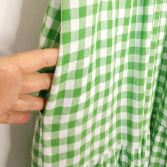 Draper James RSVP Green & White Gingham Tiered Sundress - Picture 9 of 14